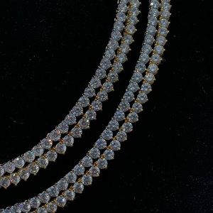 24 inch yellow gold tennis chain